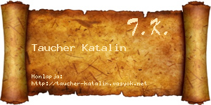 Taucher Katalin névjegykártya