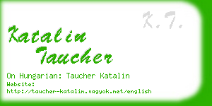 katalin taucher business card